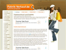 Tablet Screenshot of fabrik-verkauf.de